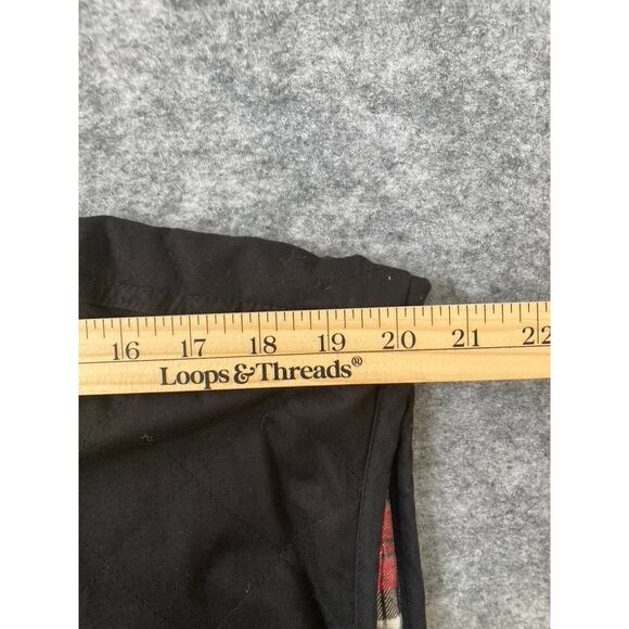 Marlboro Vest Mens Large Plaid Black Reversible Zip Up Country Store Western - Picture 7 of 9